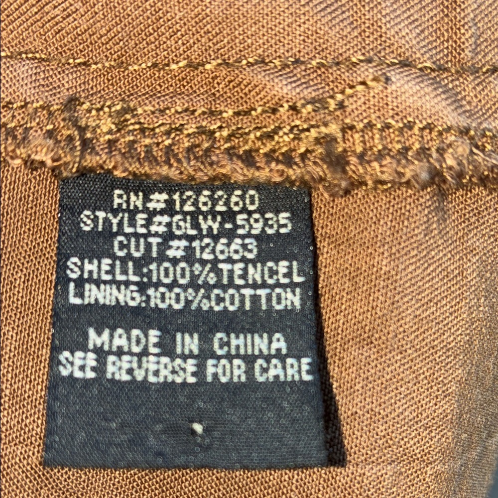 VELVET HEART Long Brown Button-Up Shirt, brass buttons, roll up sleeves. L - Picture 11 of 16